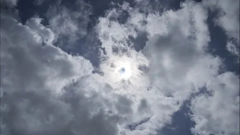Time-Lapse of Clouds Moving Across the Sun Stock Footage 200850235