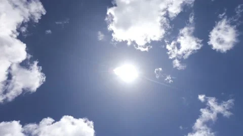 Time-Lapse of Clouds Moving Across the Sun Stock Footage 200889785