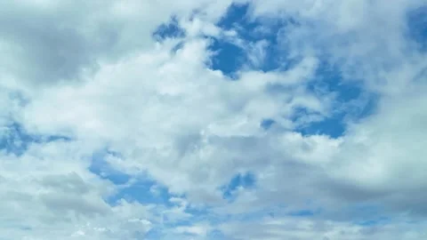 Time lapse of clouds moving in the beautiful blue sky Stock Footage 280916487