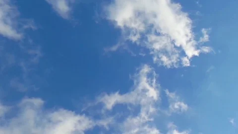 Time lapse of clouds moving in blue sky- Loopable video HD Stock Footage 74659972