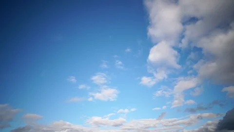 Time-lapse of Clouds Moving in Blue Sky 動画素材 127757659