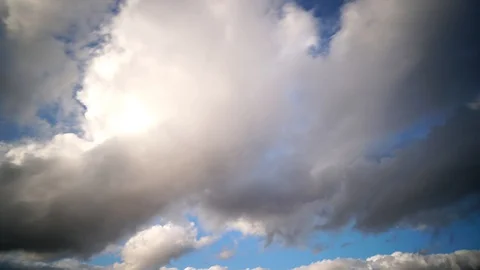 Time-lapse of Clouds Moving in Blue Sky 動画素材 127757781