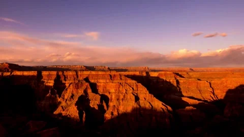 Time-lapse clouds moving at of the Charyn Canyon in Kazakhstan in the morning Video stock 336578050