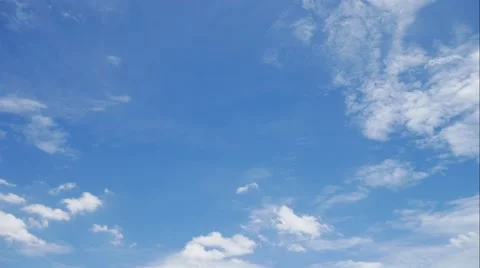 Time Lapse of Clouds Moving on Clear Sky Stock Footage