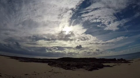 Time lapse of clouds moving in different directions, Bahamas 4K Stock Footage 94912963