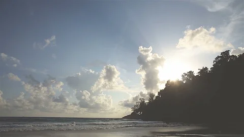 Time lapse the clouds moving during sunset Stock Footage 94244154