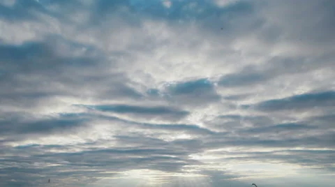 Time lapse of clouds moving fast in blue sky 4K Stock Footage 53022204