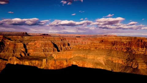 Time-lapse clouds moving at Grand Canyon National Park morning light landscape Stock Footage 336578071