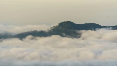 Time lapse clouds moving over tree highland forest at Titiwangsa mountains. Stock Footage 86823914