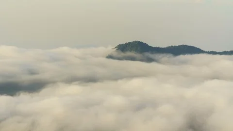 Time lapse clouds moving over tree highland forest at Titiwangsa mountains. Stock Footage 86824774