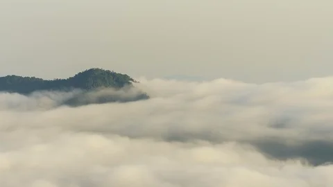Time lapse clouds moving over tree highland forest at Titiwangsa mountains. Stock Footage 86825134
