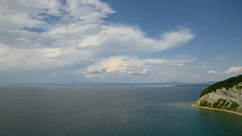 Time lapse of clouds moving over Adriatic Sea Stock Footage 158372977