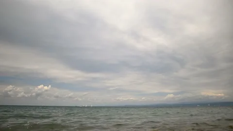 Time lapse of clouds moving over Adriatic Sea Stock Footage 163373280