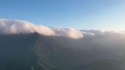 Time lapse clouds moving over mountain peaks Stock Footage 285514502