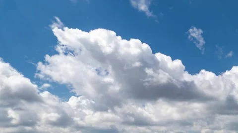 Time Lapse of Clouds Moving in Sunny Sky Stock Footage 311858207