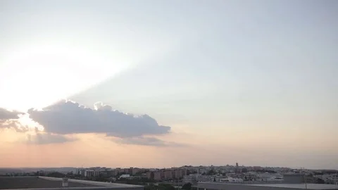 Time lapse of clouds moving at sunset  Stock Footage 71786339