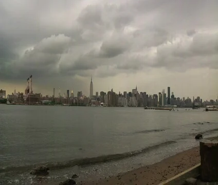 Time Lapse, Clouds, New York City Skyline 1 Stock Footage 463093