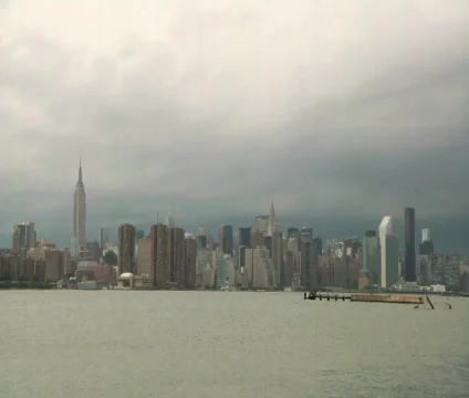 Time Lapse, Clouds, New York City Skylin2 Stock Footage 464335