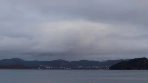 Time lapse of clouds at night and night Stock Footage 120695479