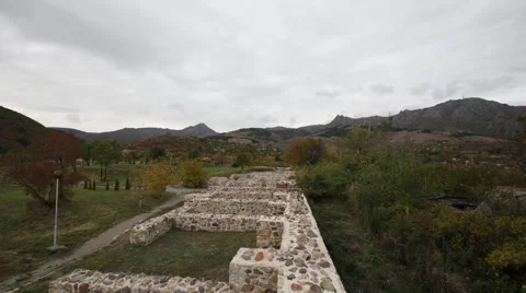 Time-lapse with clouds of old rome fortress Stock Footage 68846868
