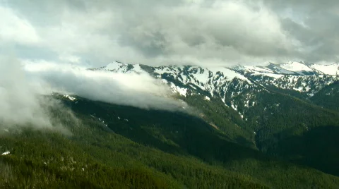 Time Lapse Clouds Olympic Mountains 1080p 動画素材 750124