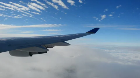 Time Lapse of Clouds Outside of Jet Window Stock Footage 40817303