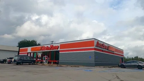 Time-Lapse of clouds over AutoZone Stock Footage 142970012