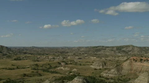Time lapse of clouds over Badlands Stock Footage 520560
