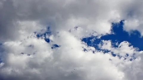 Time lapse clouds over blue sky Stock Footage 11114693