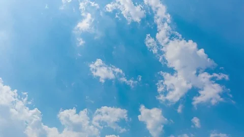 Time lapse of clouds over blue sky Stock Footage