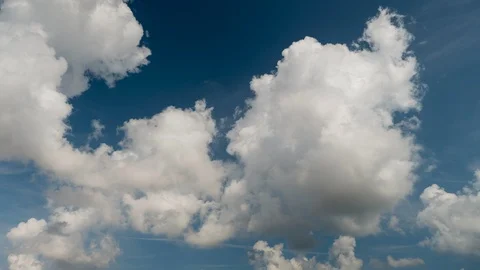 Time lapse of clouds over blue sky Stock Footage 115890092