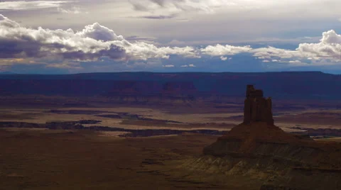 Time Lapse Clouds Over Canyonlands National Park Islands In The Sky Moab Utah Stock Footage