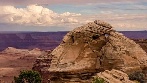 Time Lapse Clouds Over Canyonlands Moab Utah Colorado Plateau Stock Footage 78046122