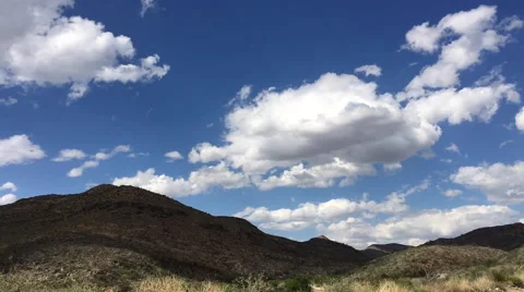 Time Lapse - Clouds Over the Chinati Mountains, Big Bend National Park, Texas Stock Footage 62532593