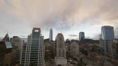 Time-lapse of clouds over city buildings Stock Footage 113246489