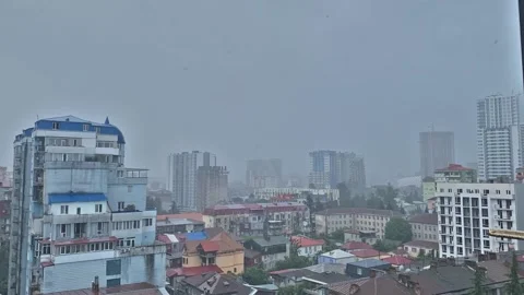 Time-lapse clouds over the city of Batumi Stock Footage 162224443