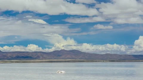 Time Lapse - clouds over crater lake Stock Footage 141430031