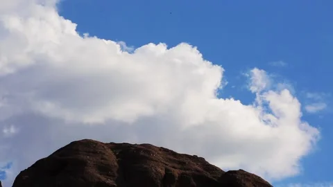 Time Lapse Clouds over desert mountains Stock Footage 150183187