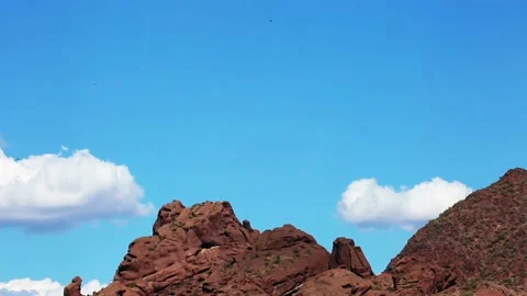 Time Lapse Clouds over desert mountains Stock Footage 150183188
