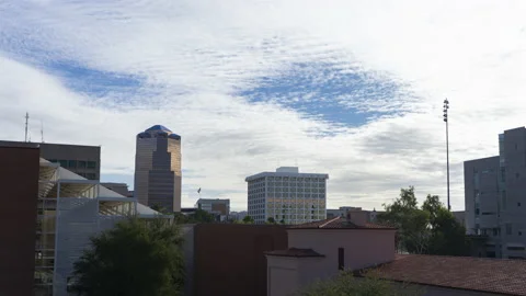 Time lapse of clouds over downtown Tucson, Arizona Stock Footage 229010015