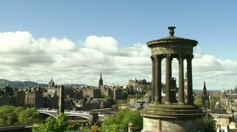 Time Lapse Clouds over Edinburgh Vídeo Stock 489108