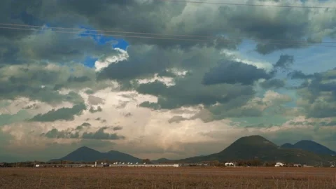 Time lapse of the clouds over the euganean hills, padua. Stock Footage 218468387