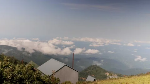 Time Lapse of Clouds Over Gomis Mta Village in Georgia Stock Footage 292521820