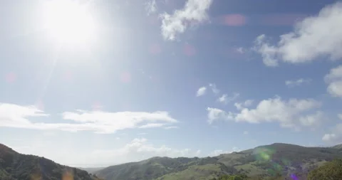 Time-lapse Clouds Over Green Mountains Stock Footage 192406597