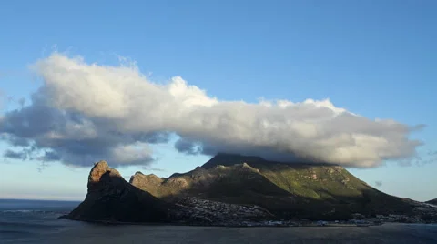 Time lapse of  clouds over Hout Bay, Western Cape, South Africa Stock Footage 6308557