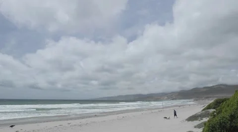 Time lapse of clouds over Jalama County Beach, California. Stock Footage 1019892