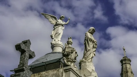 Time Lapse of clouds over monuments Stock Footage 73227139