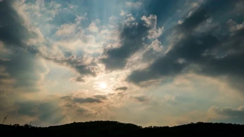 Time lapse clouds over the mountain 動画素材 145889114