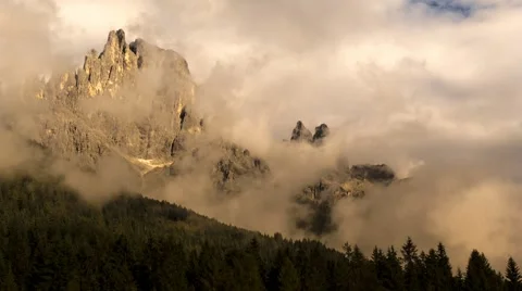 Time lapse, clouds over mountains Stock Footage 43562916