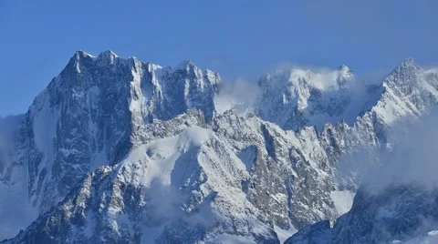 Time lapse with clouds over the mountains Stock Footage 61819523